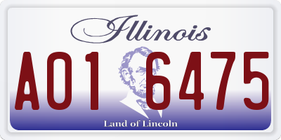 IL license plate A016475