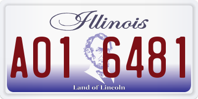 IL license plate A016481