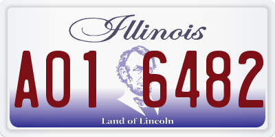 IL license plate A016482