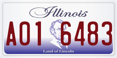IL license plate A016483