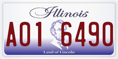 IL license plate A016490