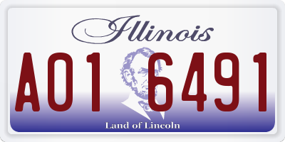 IL license plate A016491