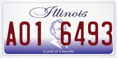 IL license plate A016493