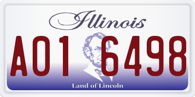 IL license plate A016498