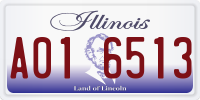 IL license plate A016513