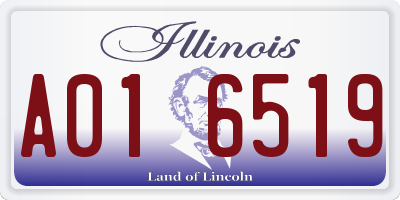 IL license plate A016519
