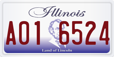 IL license plate A016524