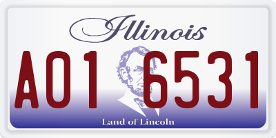 IL license plate A016531