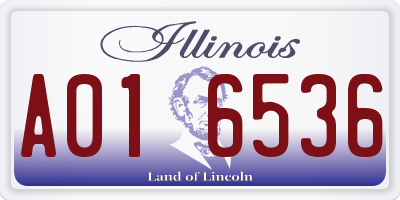IL license plate A016536