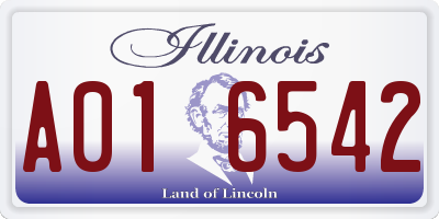 IL license plate A016542