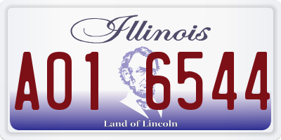 IL license plate A016544