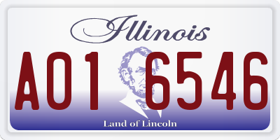 IL license plate A016546