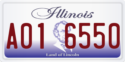 IL license plate A016550