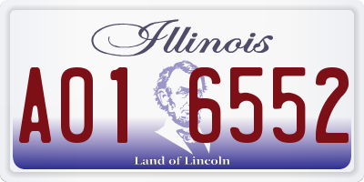 IL license plate A016552