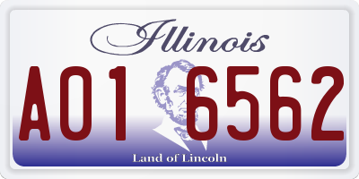 IL license plate A016562