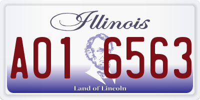 IL license plate A016563