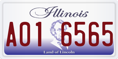 IL license plate A016565