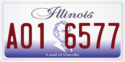 IL license plate A016577