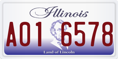IL license plate A016578