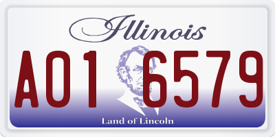 IL license plate A016579