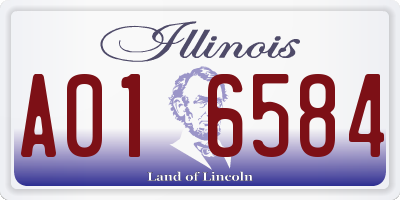 IL license plate A016584
