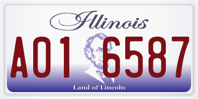 IL license plate A016587