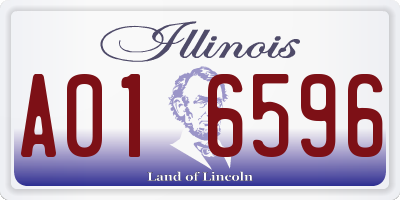 IL license plate A016596