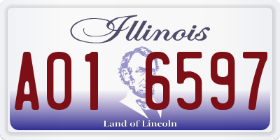 IL license plate A016597