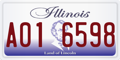 IL license plate A016598