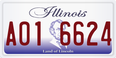 IL license plate A016624