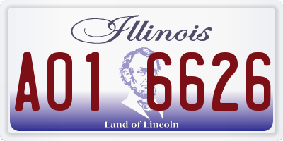 IL license plate A016626