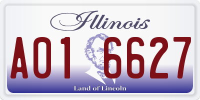 IL license plate A016627