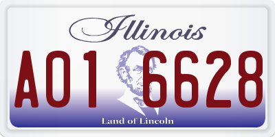 IL license plate A016628