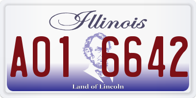 IL license plate A016642