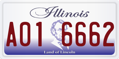 IL license plate A016662