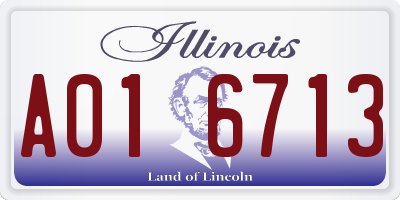 IL license plate A016713