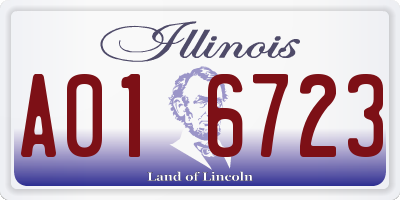 IL license plate A016723