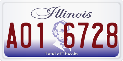 IL license plate A016728