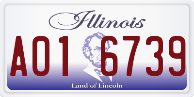 IL license plate A016739