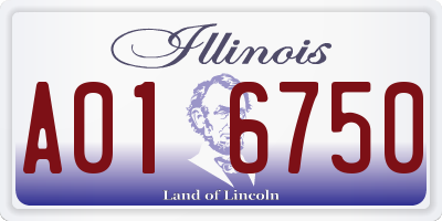 IL license plate A016750