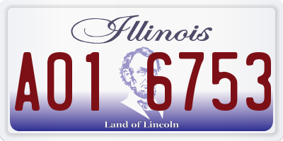 IL license plate A016753