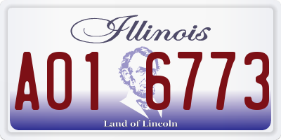 IL license plate A016773