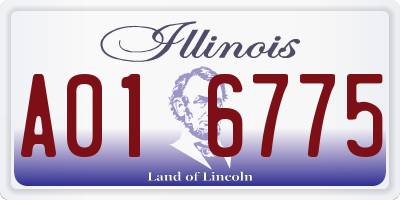 IL license plate A016775