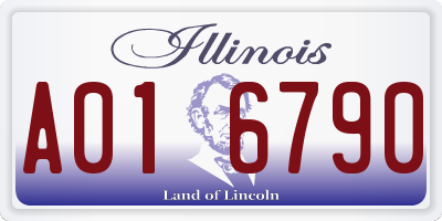 IL license plate A016790