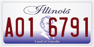 IL license plate A016791
