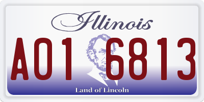 IL license plate A016813
