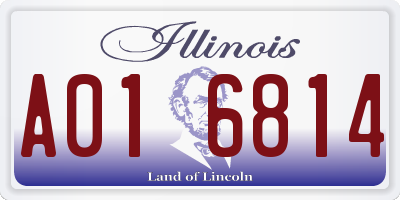 IL license plate A016814