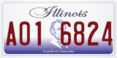 IL license plate A016824