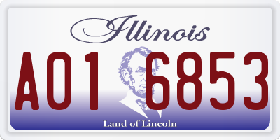IL license plate A016853