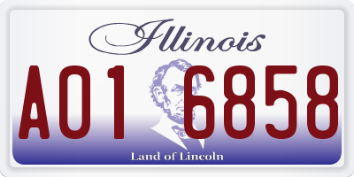 IL license plate A016858